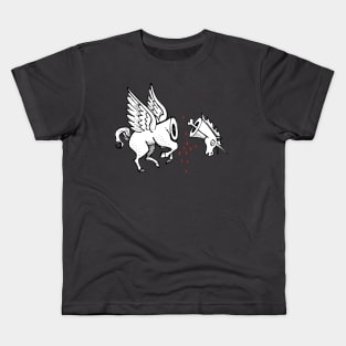 Beheaded unicorn vector illustration Kids T-Shirt